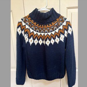 Rachel Zoe Fair Isle Chunky Turtleneck Sweater